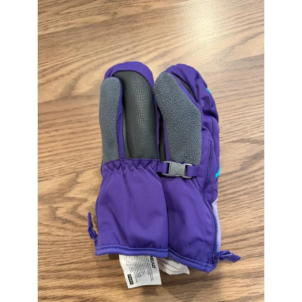 HEAD Jr. Ski Mittens Insulated Purple Child Small Ages 4-6
